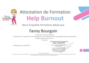 Attestation formation Help Burn Out Fanny Bourgoin